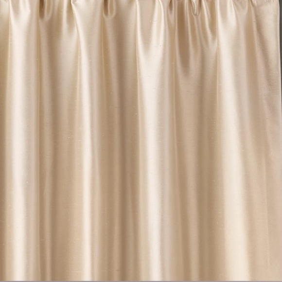 Thai Silk Solid Rod Pocket Drapery, Pearl - Picture 6 of 7